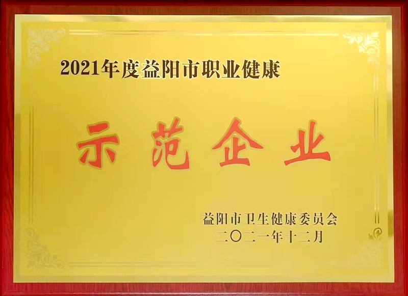 2021年度益陽(yáng)市職業(yè)健康—示范企業(yè)
