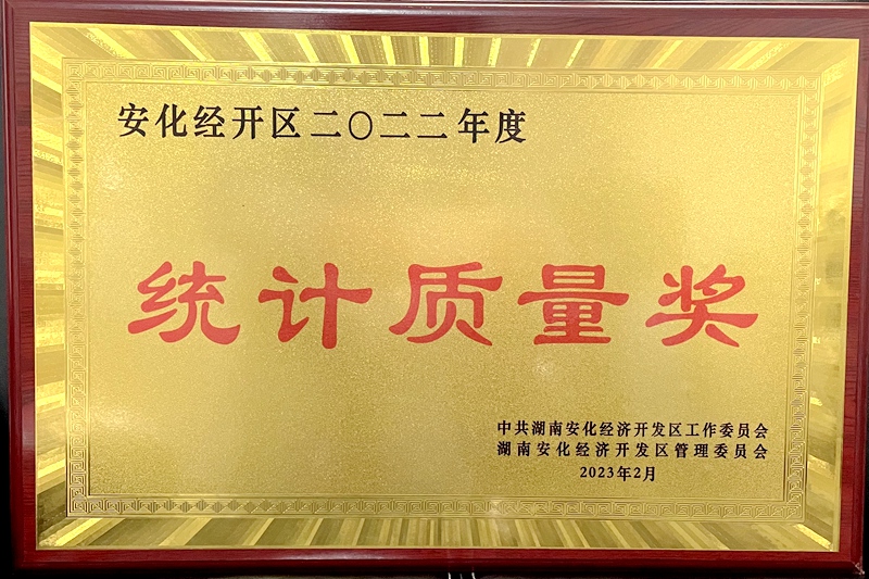 2022年度統(tǒng)計質量獎